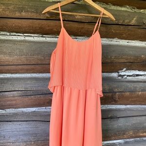 Mini peach tank dress!